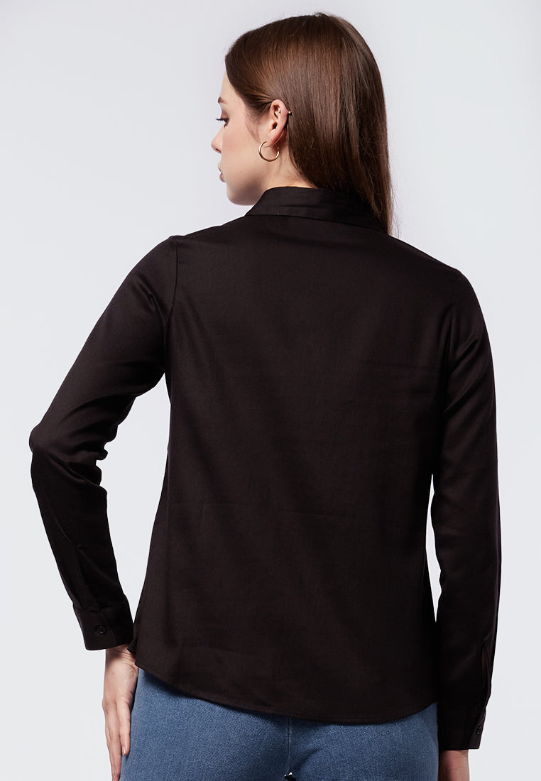 Basic Long Sleeve Rayon Shirt