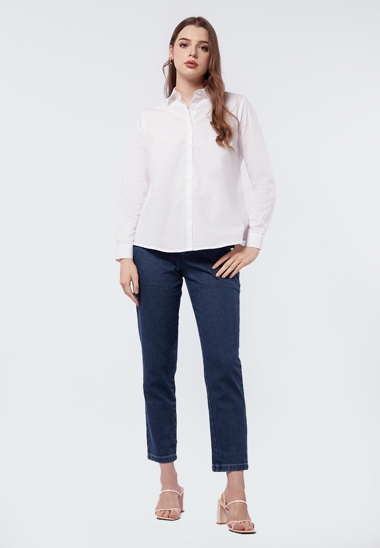 Basic Long Sleeve Cotton Shirt