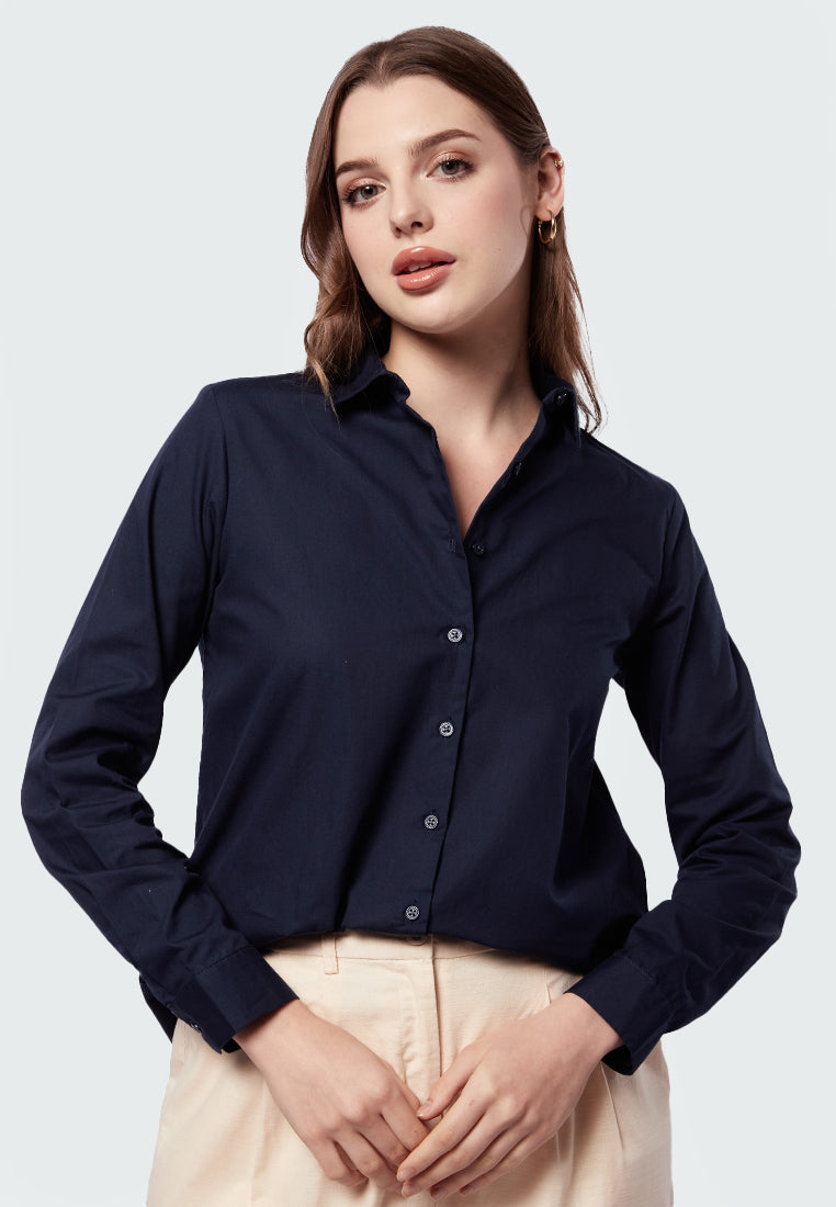 Basic Long Sleeve Cotton Shirt