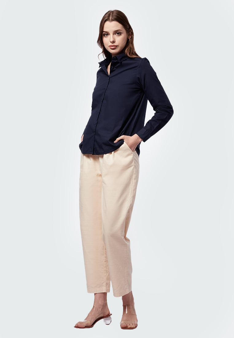 Basic Long Sleeve Cotton Shirt
