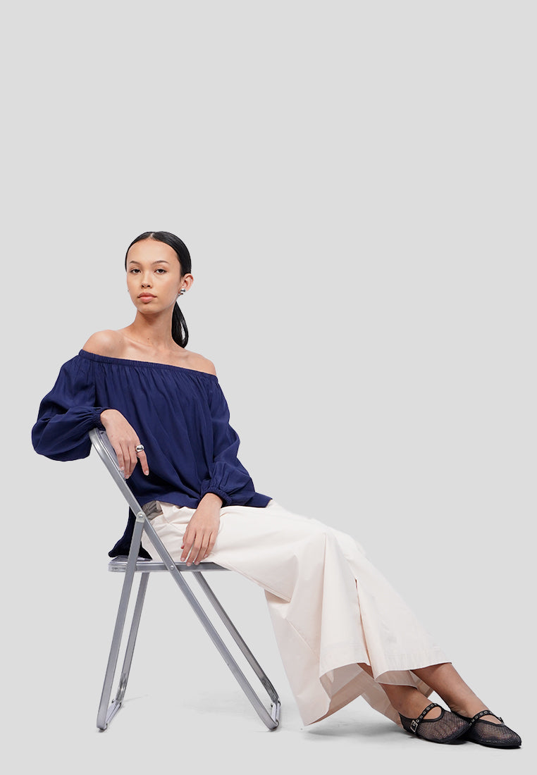 Long Sleeve Off Shoulder Blouse