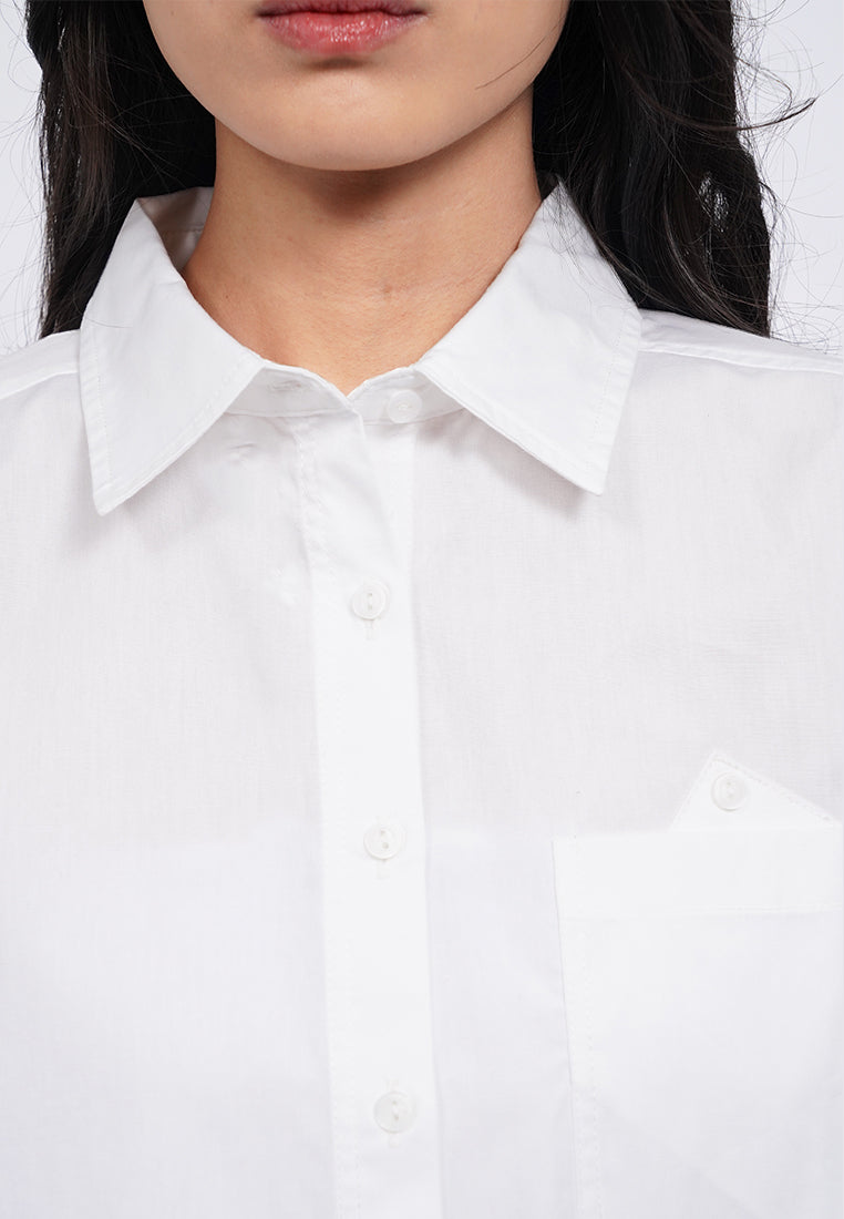 Ovesized Long Sleeve Shirt with Pocket