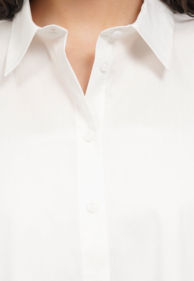 Long Sleeve Cotton Flare Shirt