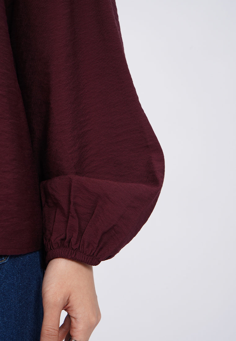 Balloon Sleeves Loose Blouse