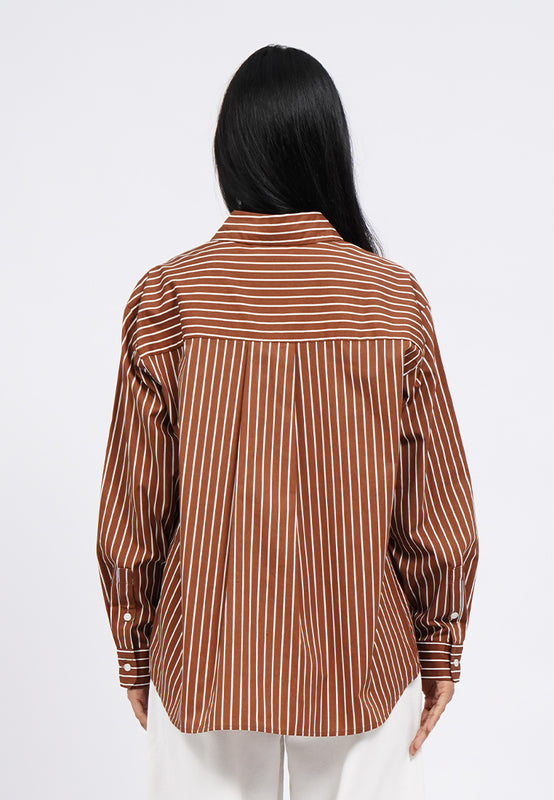 Stripes Shirt with Floral Details