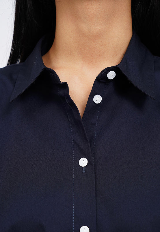 Long Sleeve Crop Flare Shirt