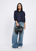 Long Sleeve Crop Flare Shirt