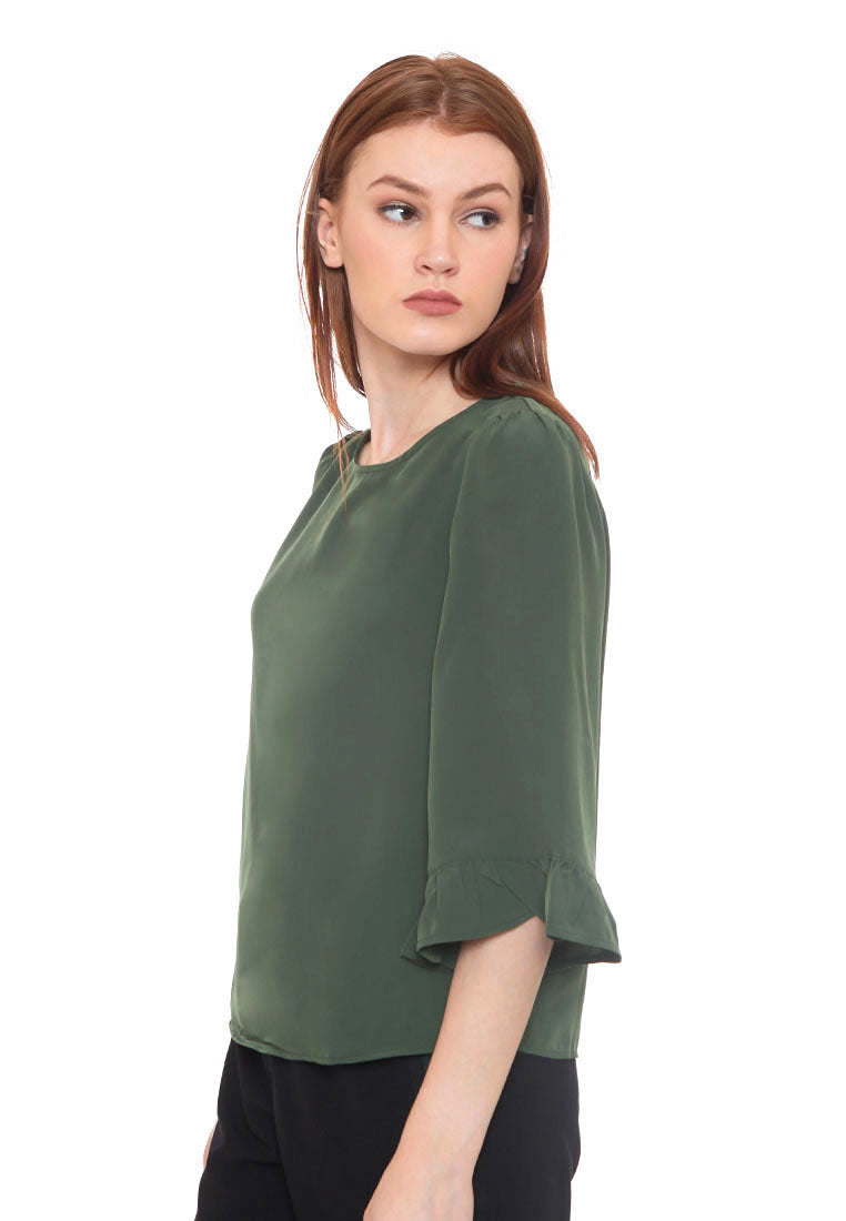 Mix Polyester Long Sleeves Blouse