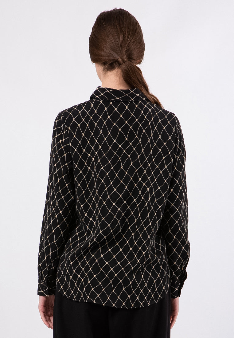 Printed Long Sleeves Blouse