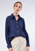 Balloon Sleeve Oversized Blouse