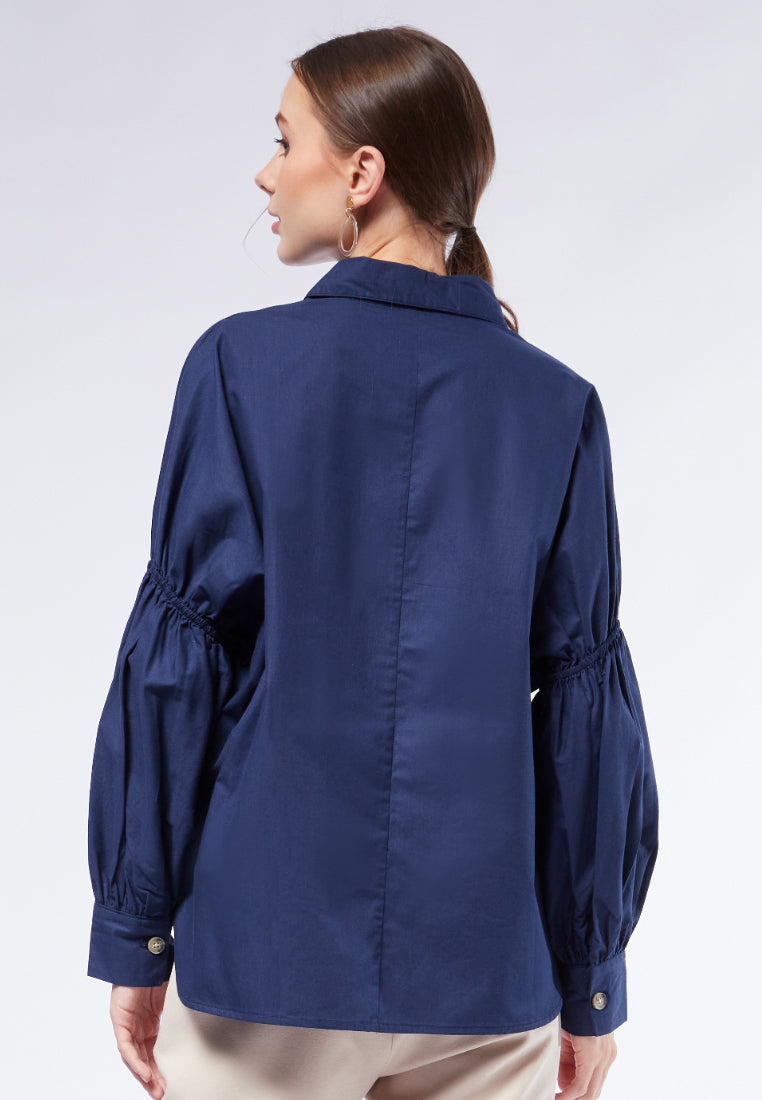 Balloon Sleeve Oversized Blouse