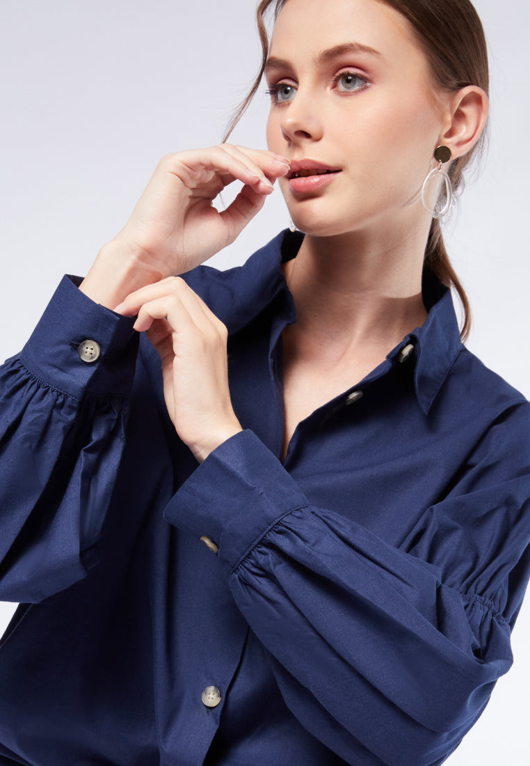Balloon Sleeve Oversized Blouse