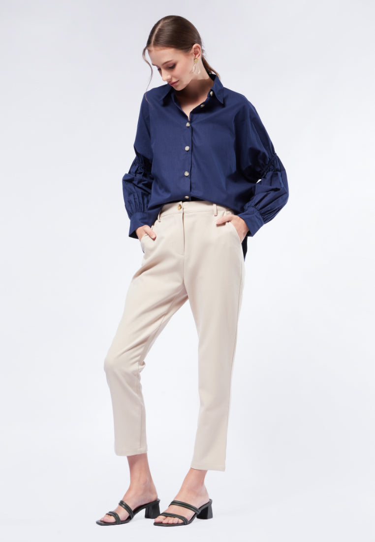 Balloon Sleeve Oversized Blouse