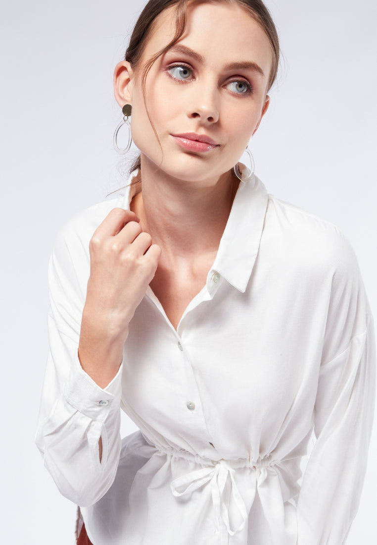 Blouse with Drawstring Details