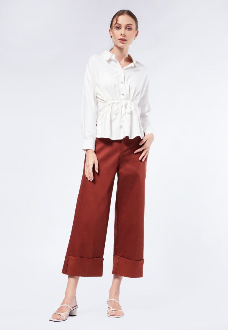 Blouse with Drawstring Details