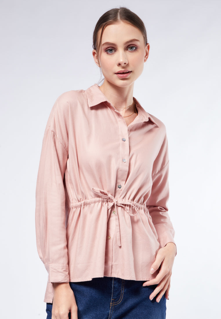 Blouse with Drawstring Details
