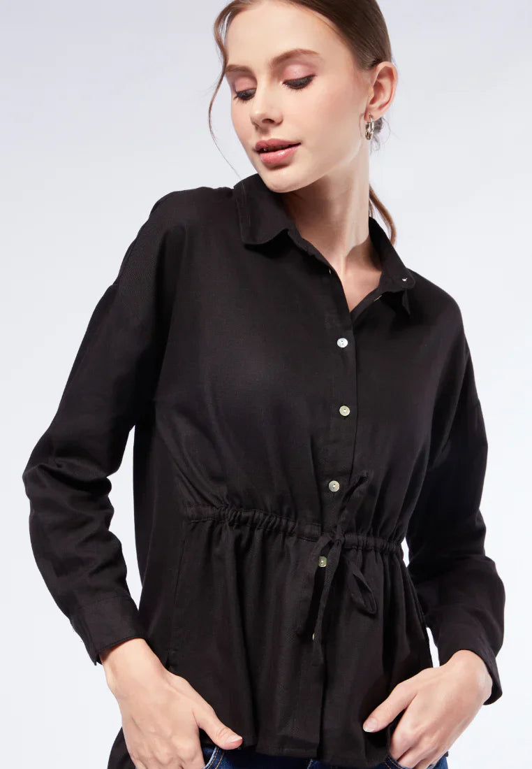 Blouse With Drawstring Details