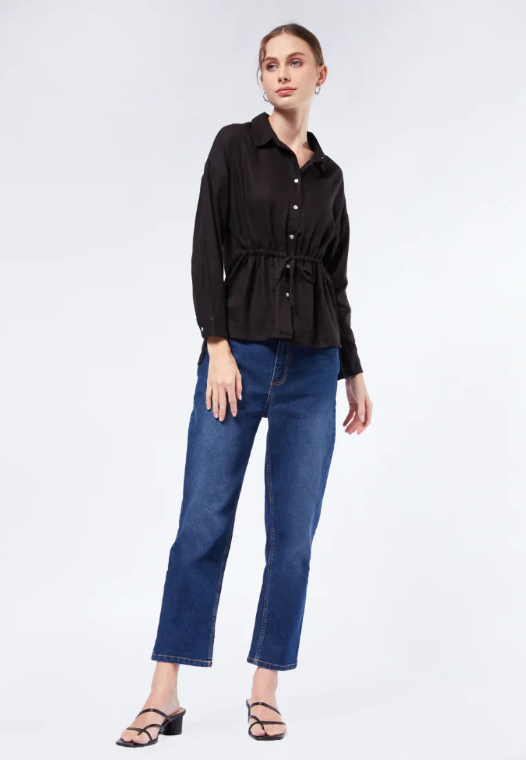 Blouse With Drawstring Details