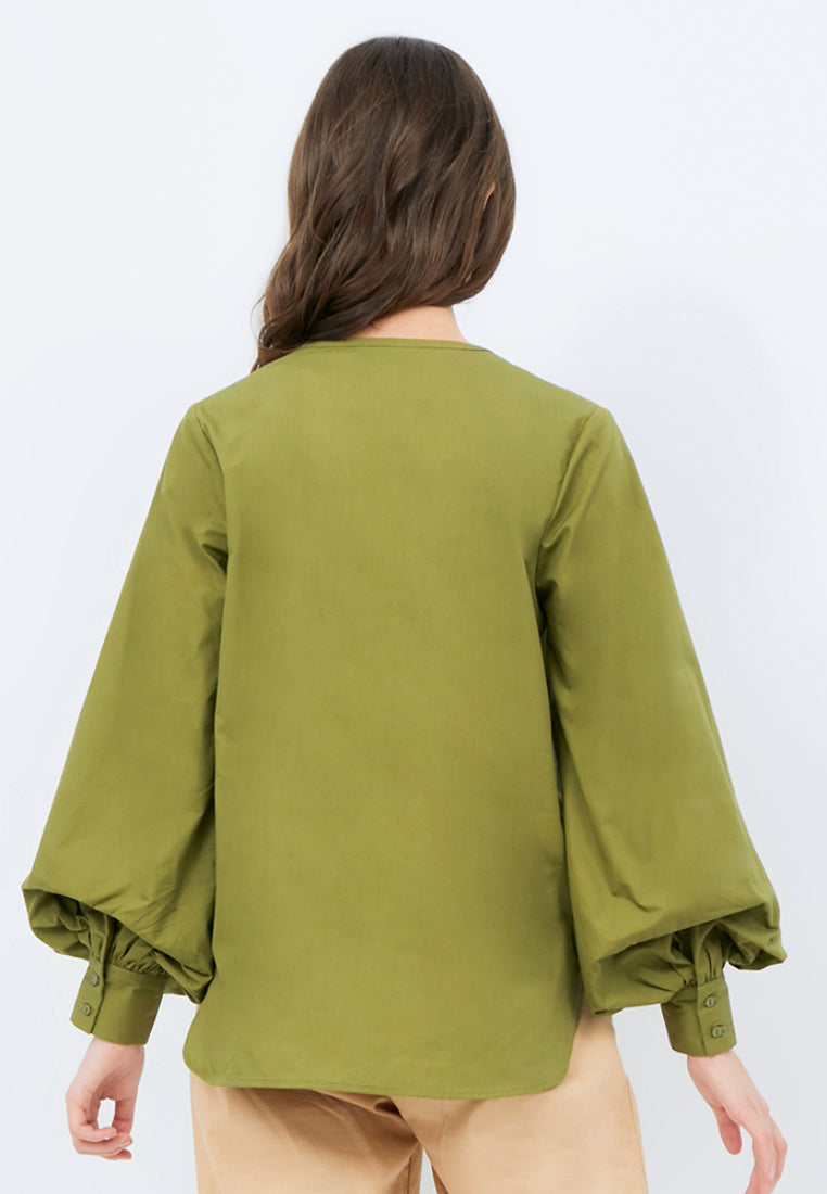 Regular Fit Balloon Sleeve Blouse