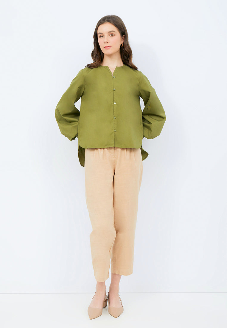 Regular Fit Balloon Sleeve Blouse