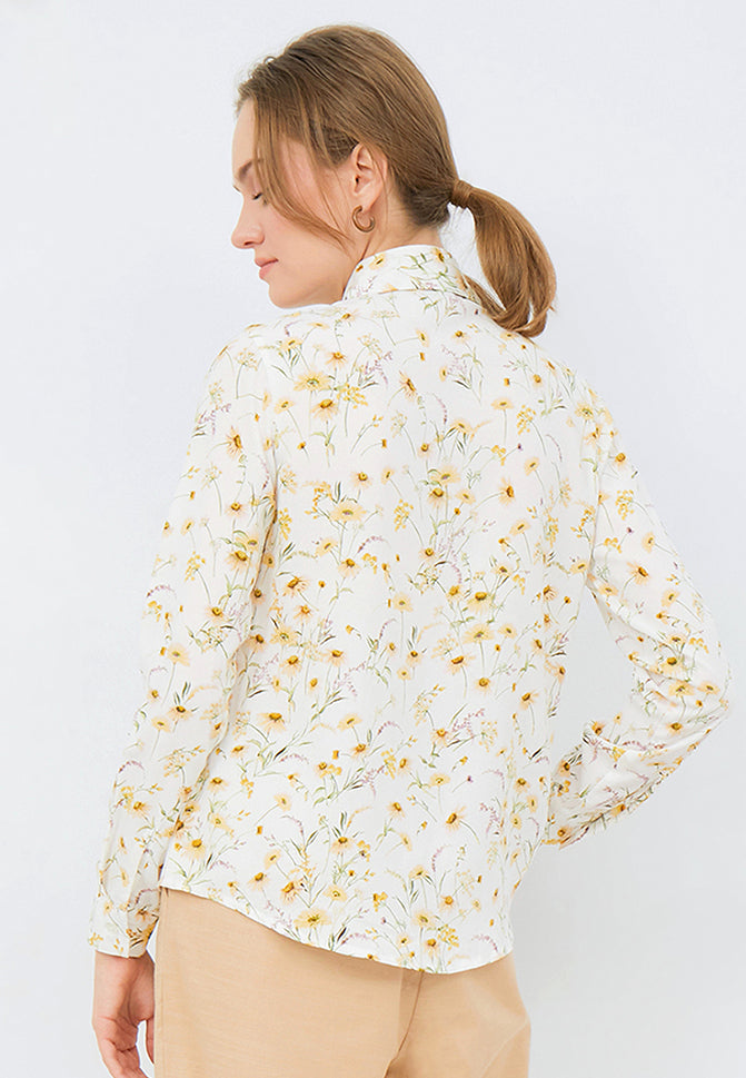 Printed Long Sleeve Blouse