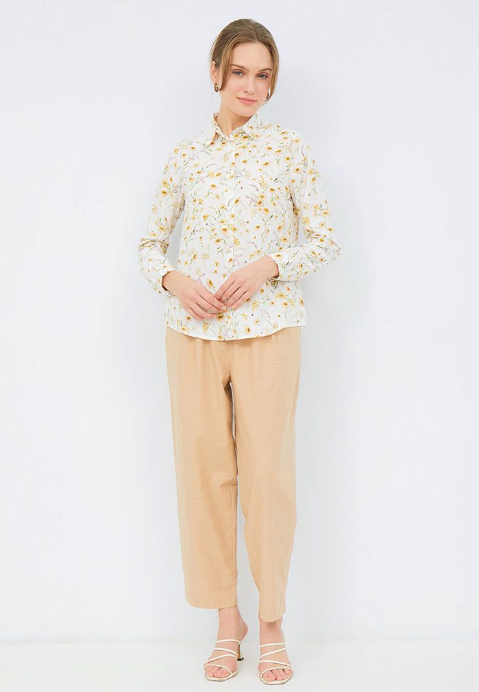 Printed Long Sleeve Blouse