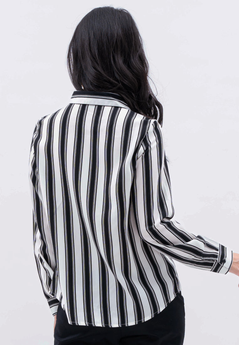 Long Sleeve Printed Blouse