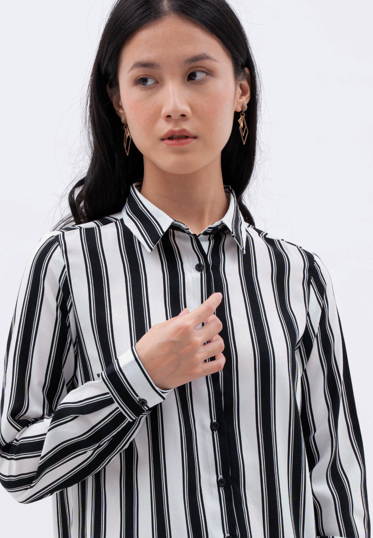 Long Sleeve Printed Blouse