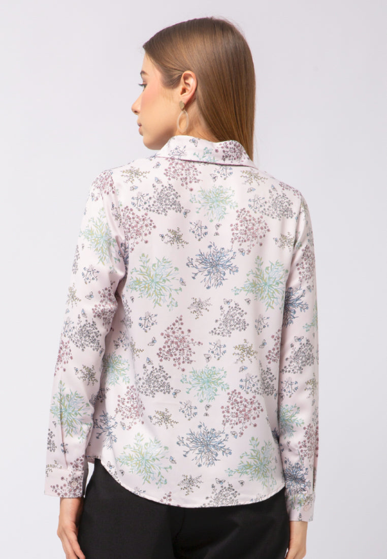 Long Sleeve Printed Blouse