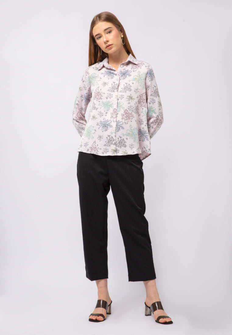Long Sleeve Printed Blouse