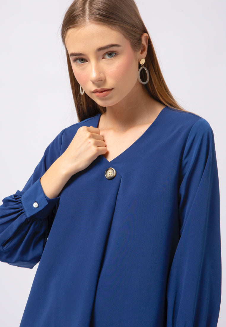 V-Neck Long Sleeve Blouse