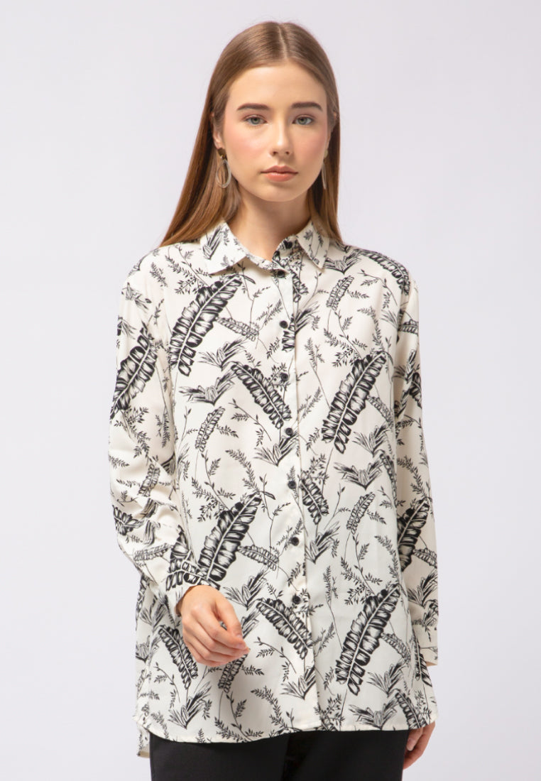 Loose Fit Printed Blouse
