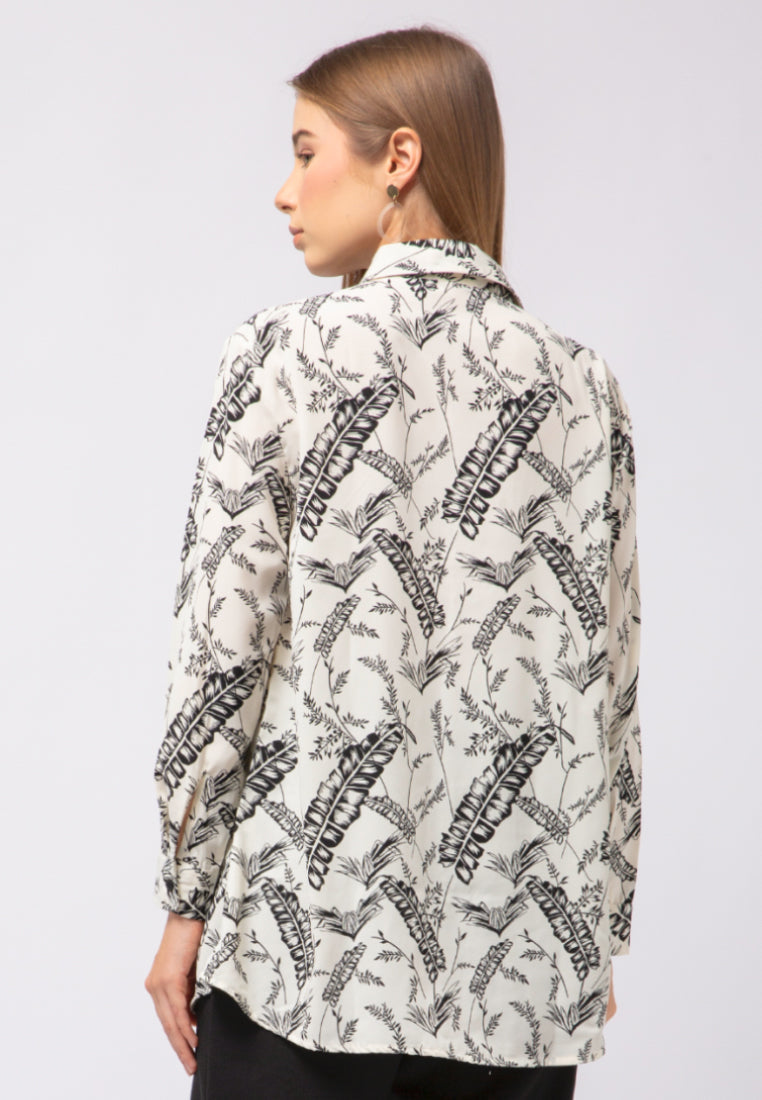 Loose Fit Printed Blouse