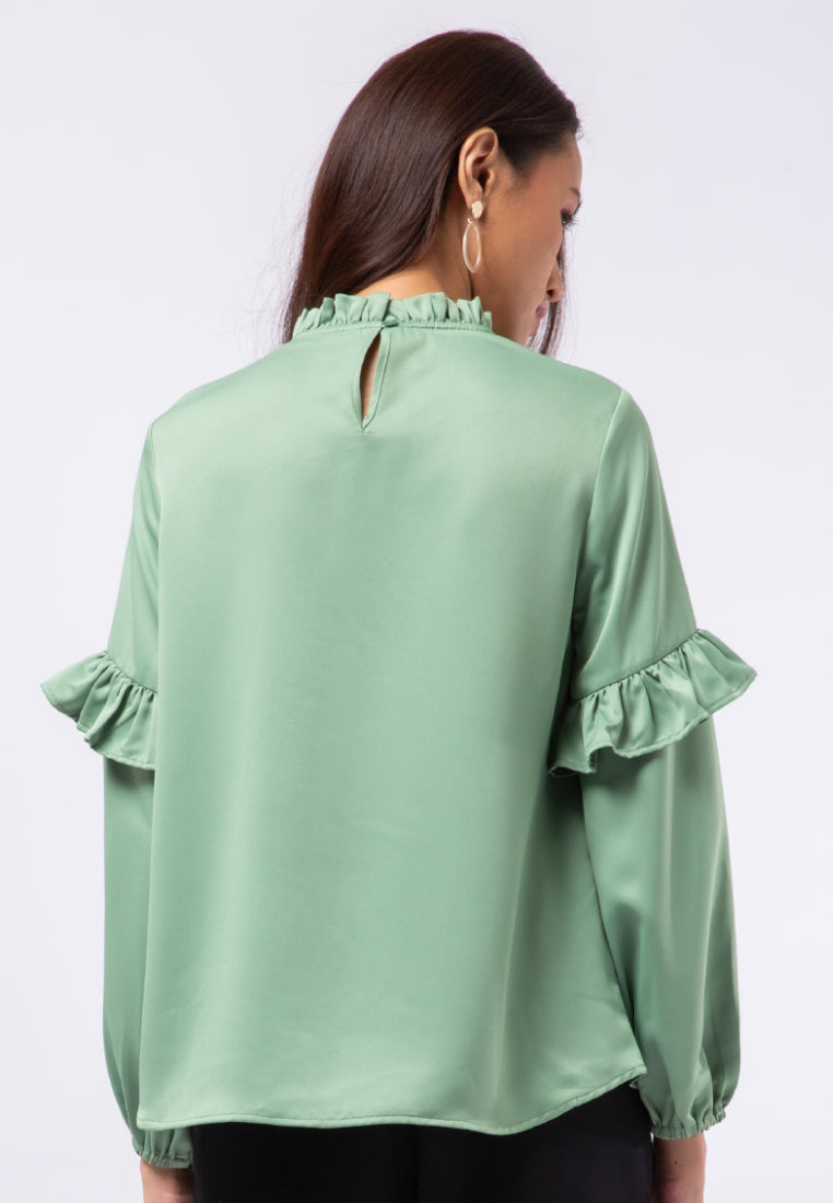 Puff Sleeve Frill Blouse