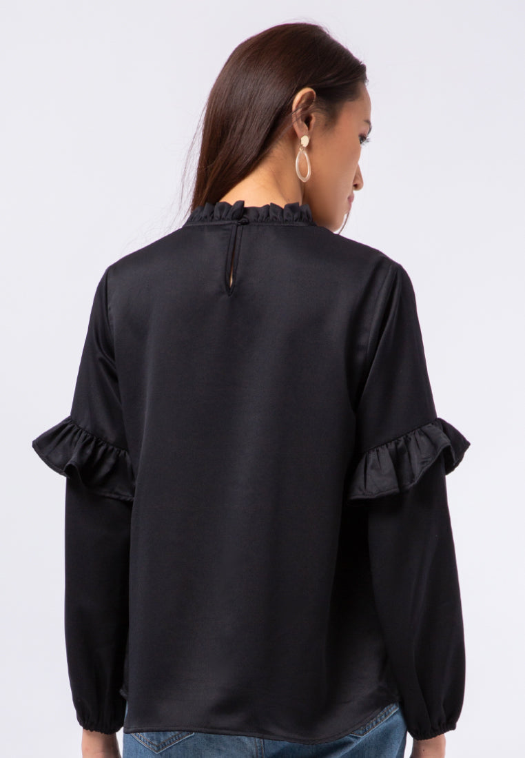 Puff Sleeve Frill Blouse