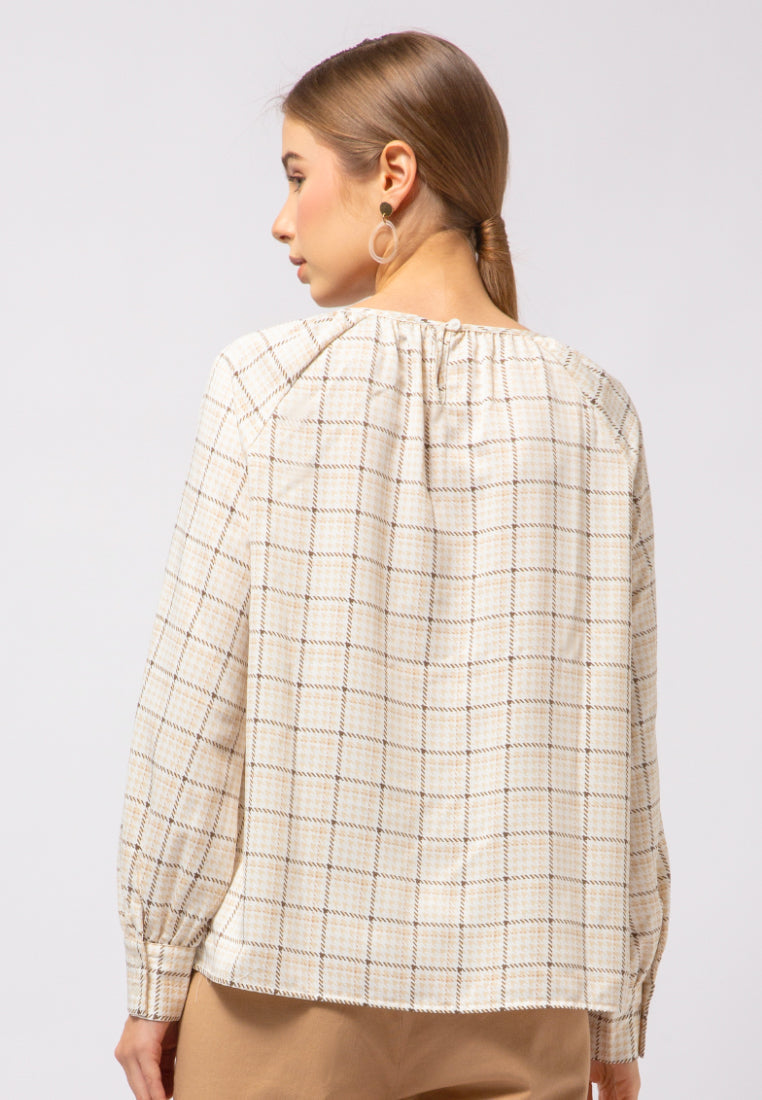 Round Neck Printed Blouse