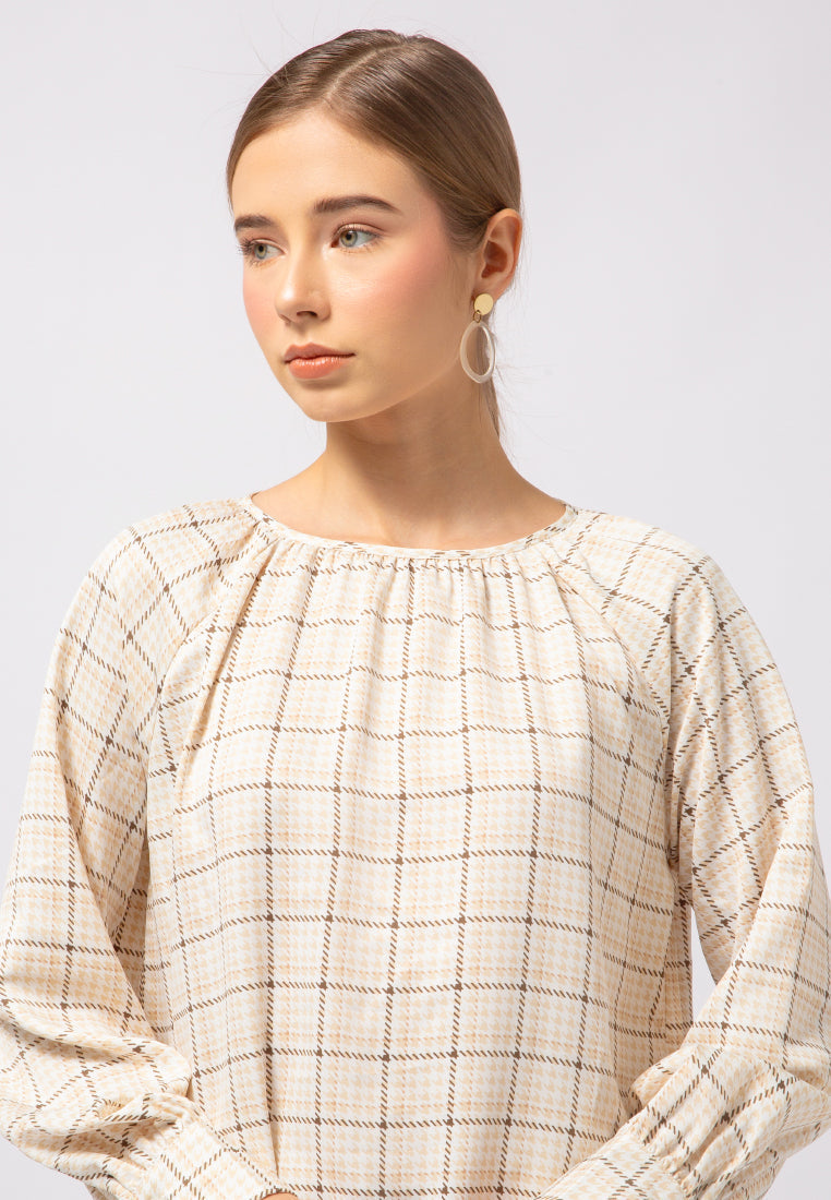 Round Neck Printed Blouse