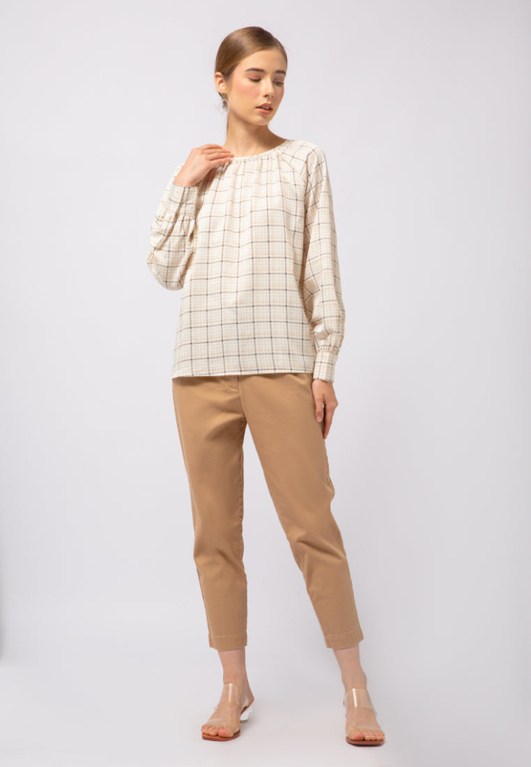 Round Neck Printed Blouse