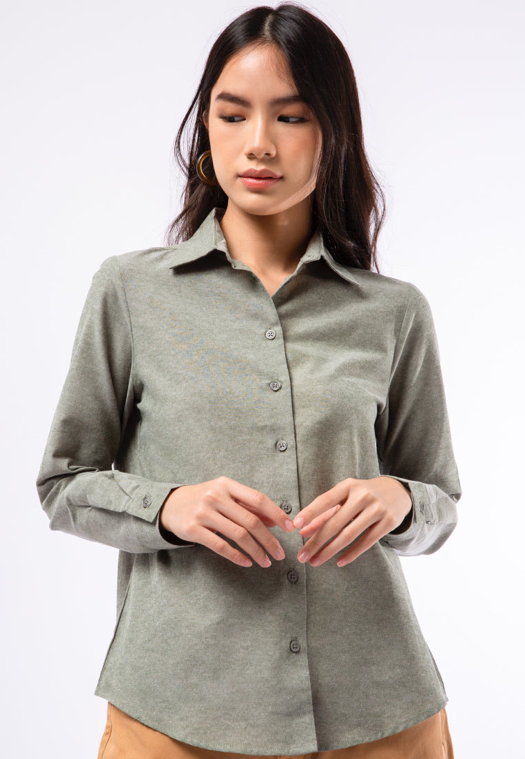 Regular Fit Long Sleeve Blouse