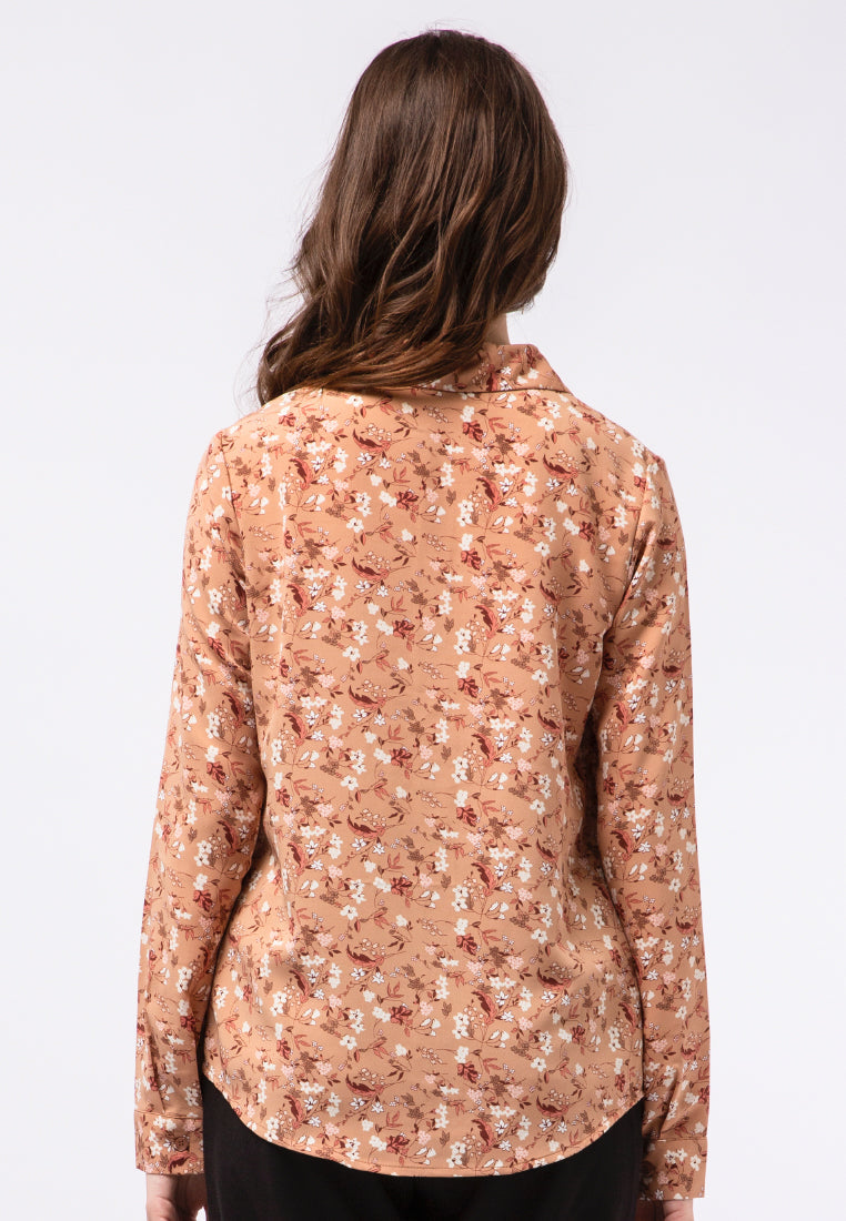 Printed Long Sleeve Blouse