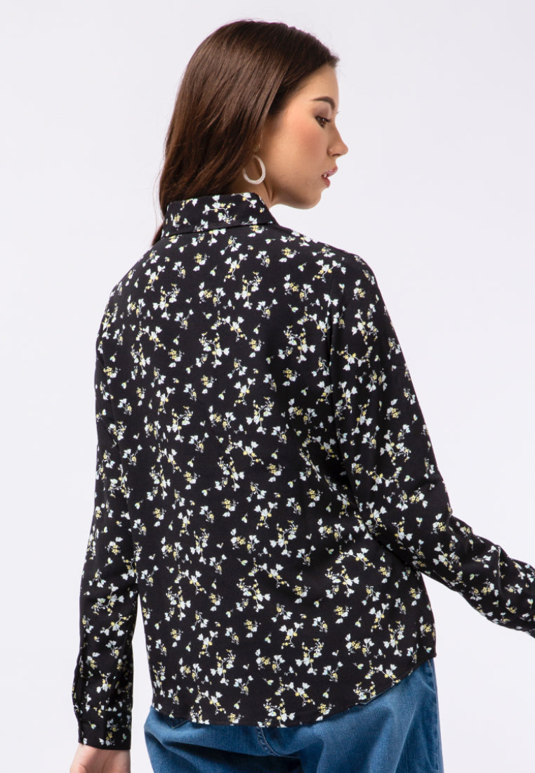 Printed Long Sleeve Blouse