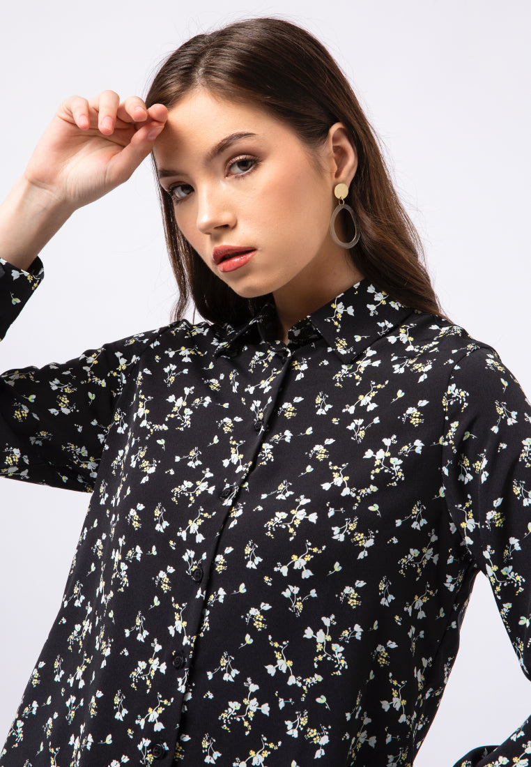Printed Long Sleeve Blouse