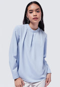 Round Neck Long Sleeve Blouse