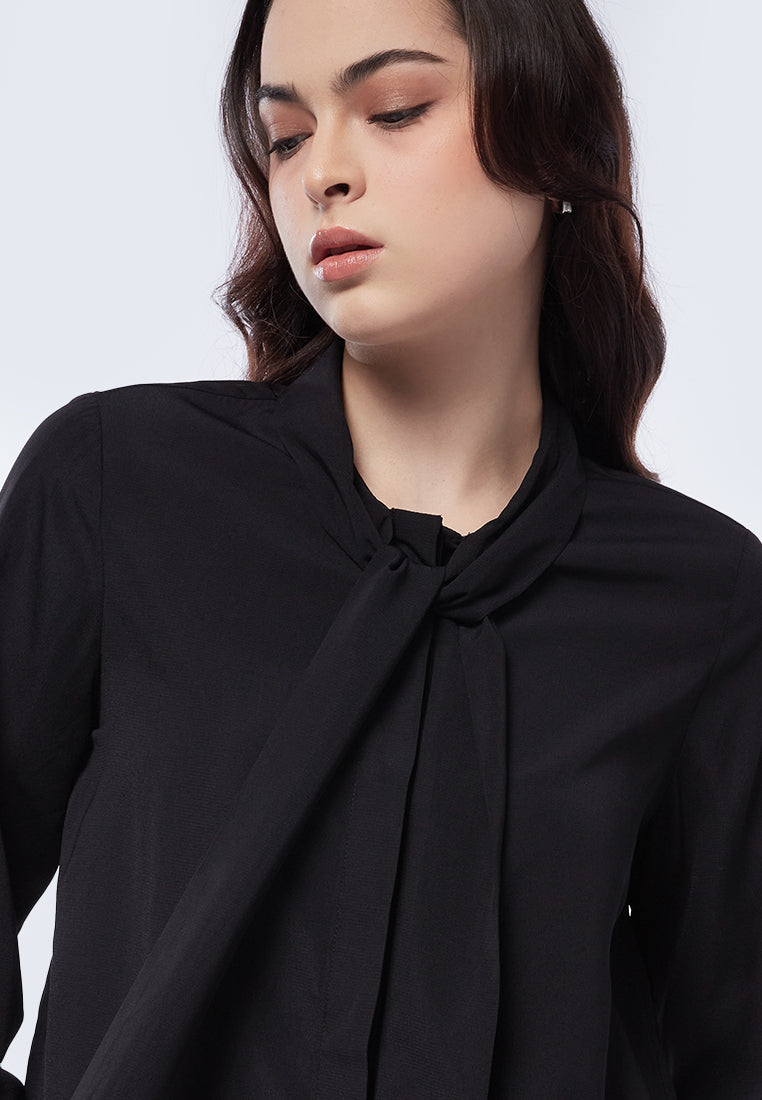 Tie Bow Long Sleeve Blouse