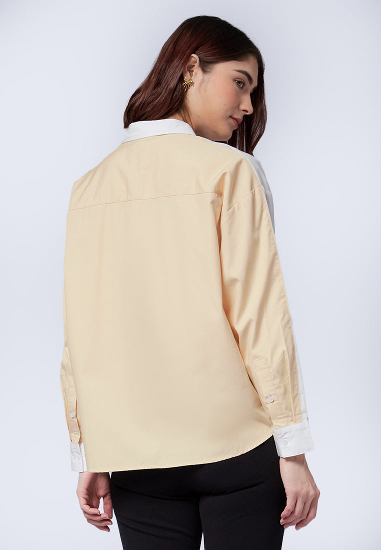 Two Tone Oversized Shirt