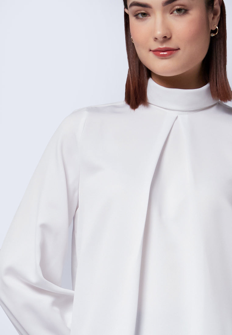 High Neck Long Sleeve Blouse