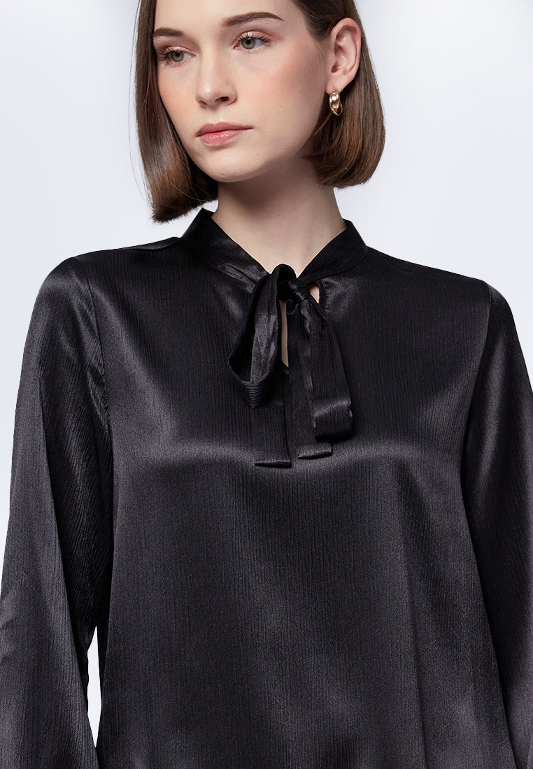 Crinkle Long Sleeve Blouse