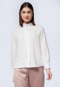 High Neck Long Sleeve Blouse