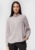 High Neck Long Sleeve Blouse