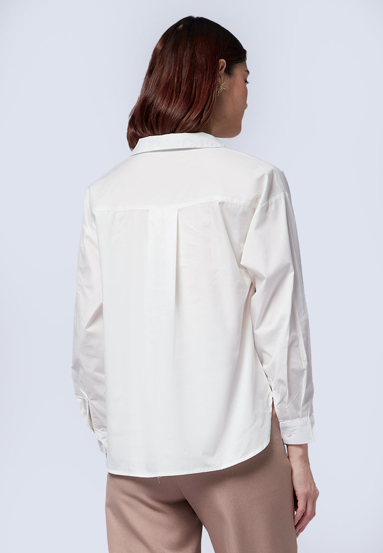V-Neck Long Sleeve Blouse